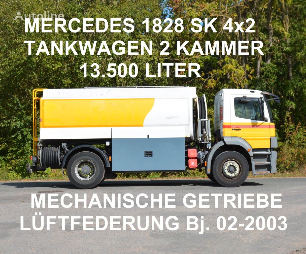 Mercedes-Benz 1828 SK  13.500 Liter TANKWAGEN WASSERWAGEN autocisterna