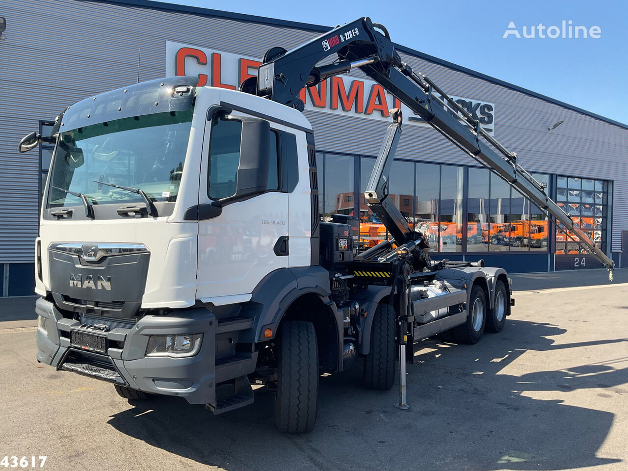 MAN TGS 32.470 8x4 Euro 6 Hiab 22 Tonmeter laadkraan Just 68.765 Km! kamion rol kiper