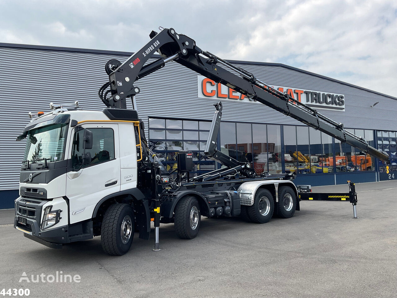 Volvo FMX 500 8x4 Euro 6 Hiab 65 Tonmeter laadkraan + Multilift 25 Ton kamion rol kiper