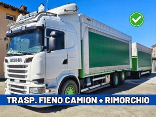 Scania R560 AUTOTRENO TRASPORTO FIENO/FORAGGIO kamion s ceradom + prikolica sa ceradom