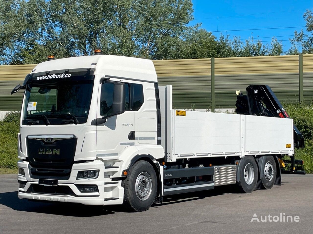 novi MAN TGS 26.470 6X2 Euro6 Retarder HIAB 228 - 4 kamion s ravnom platformom