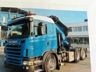 Scania G480 Flatbed + crane PK 42002 + jib + remote control kamion s ravnom platformom