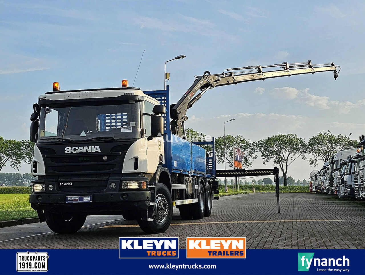 Scania P410 hiab 188es-4 kamion s ravnom platformom