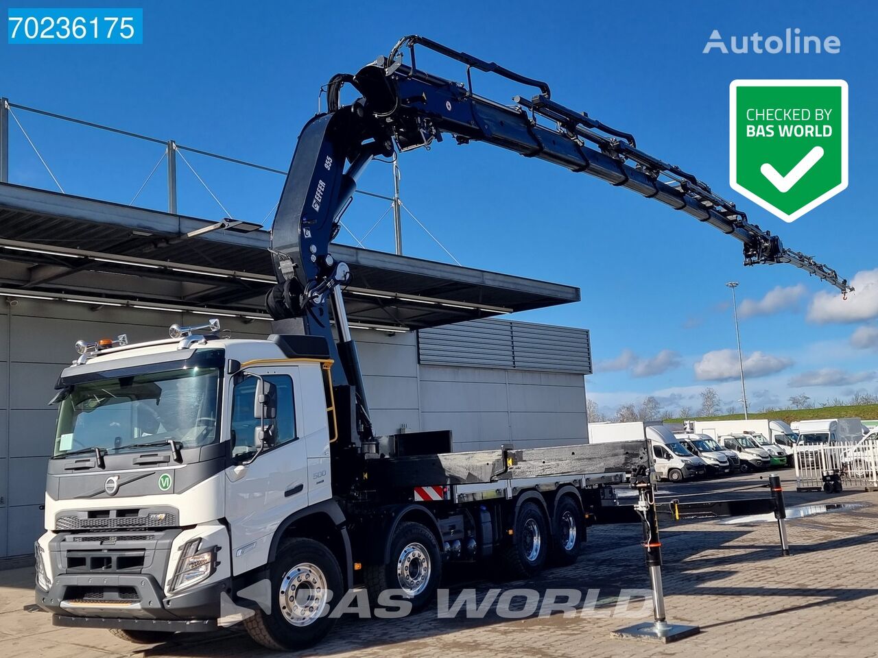 novi Volvo FMX 500 8X4 EFFER 955/8S + JIB 6S Kran Crane VEB+ Euro 6 kamion s ravnom platformom