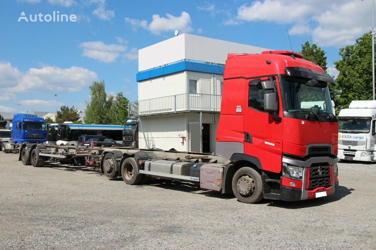 Renault T DTI 13 480, EURO 6, 6x2+TRAILER (BDF) PANAV kamion šasija + prikolica šasije