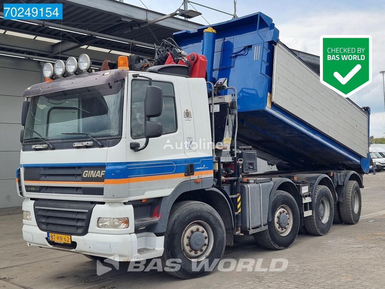 GINAF X4243TS 8X4 NL-Truck HMF 1643-Z2 Kran Big-Axle Lift+Lenkachse Eu kiper