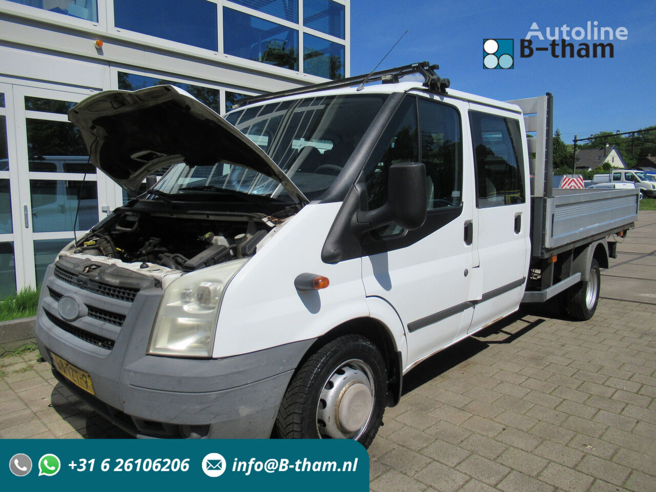 Ford Transit 350L 2.4 TDCI EF DOKA PICKUP ! DEFECT ! Dubbelcabine kamion s ravnom platformom < 3.5t