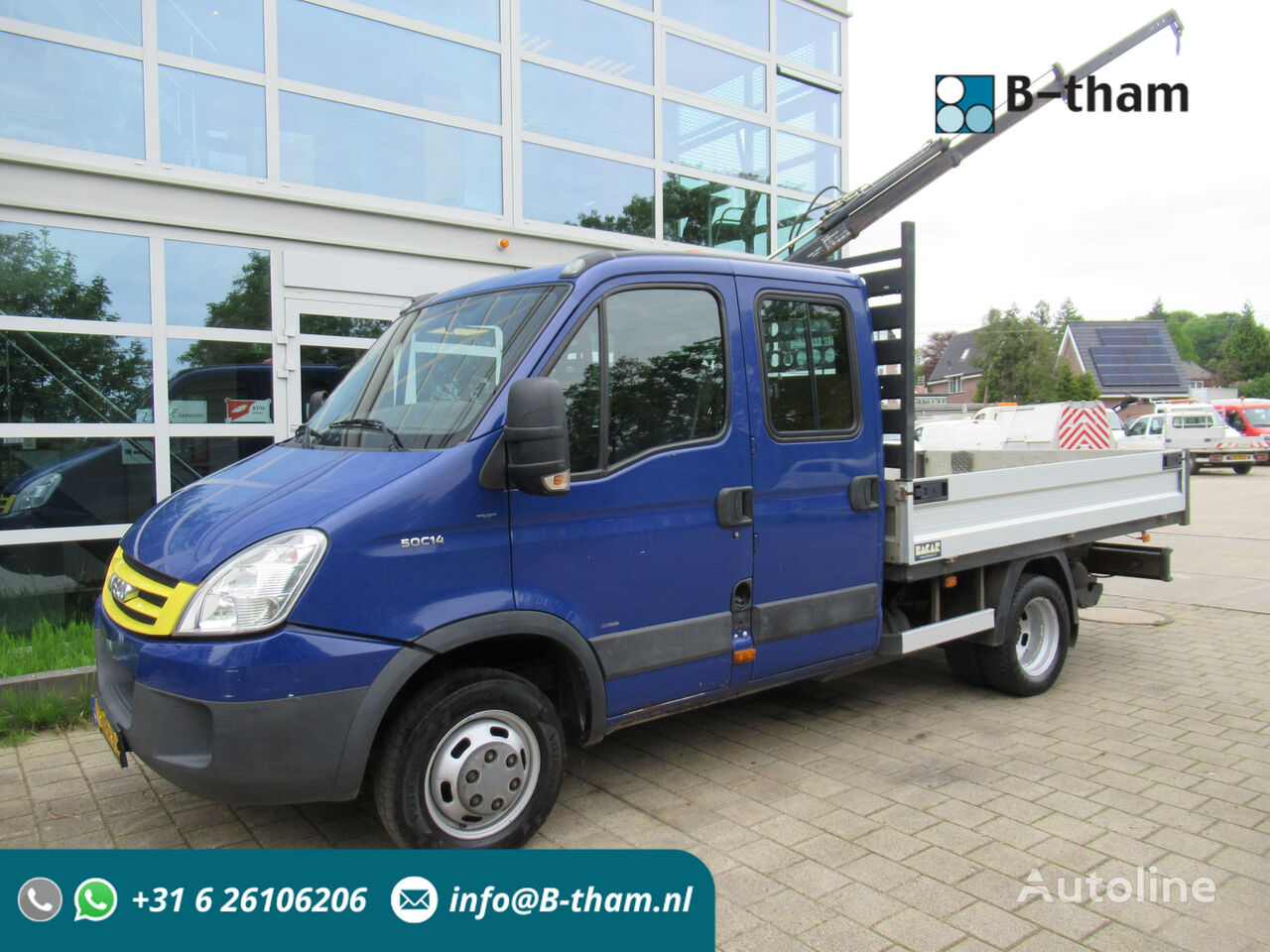 IVECO Daily 50C14G 345 CNG Aardgas AIRCO + HIAB Kraan Kran Crane kamion s ravnom platformom < 3.5t