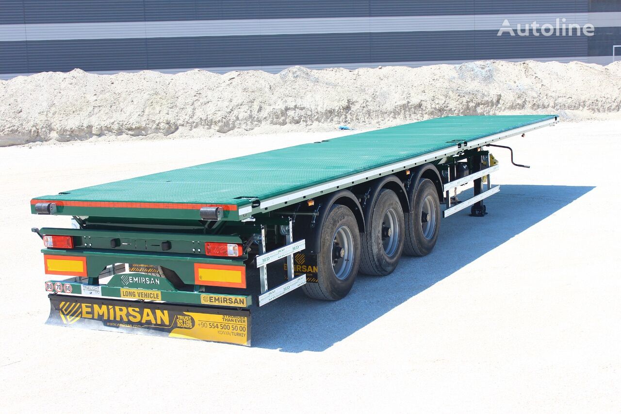 nova Emirsan Immediate Delivery From Stock13.60 METER FLATBED | 2023 EMIRSAN poluprikolica za prevoz kontejnera