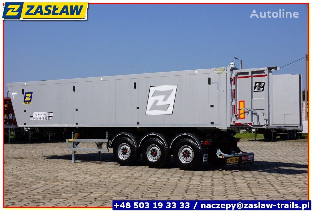 nova Zasław 43 m³ tipping semi-trailer Light up 5.690 kg ! READY ! poluprikolica za prevoz zrna
