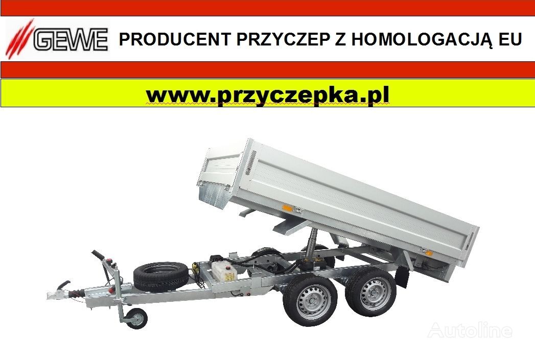 nova Gewe P3500 F/3 Kiper elektryczny, wywrot do tyłu prikolica kiper