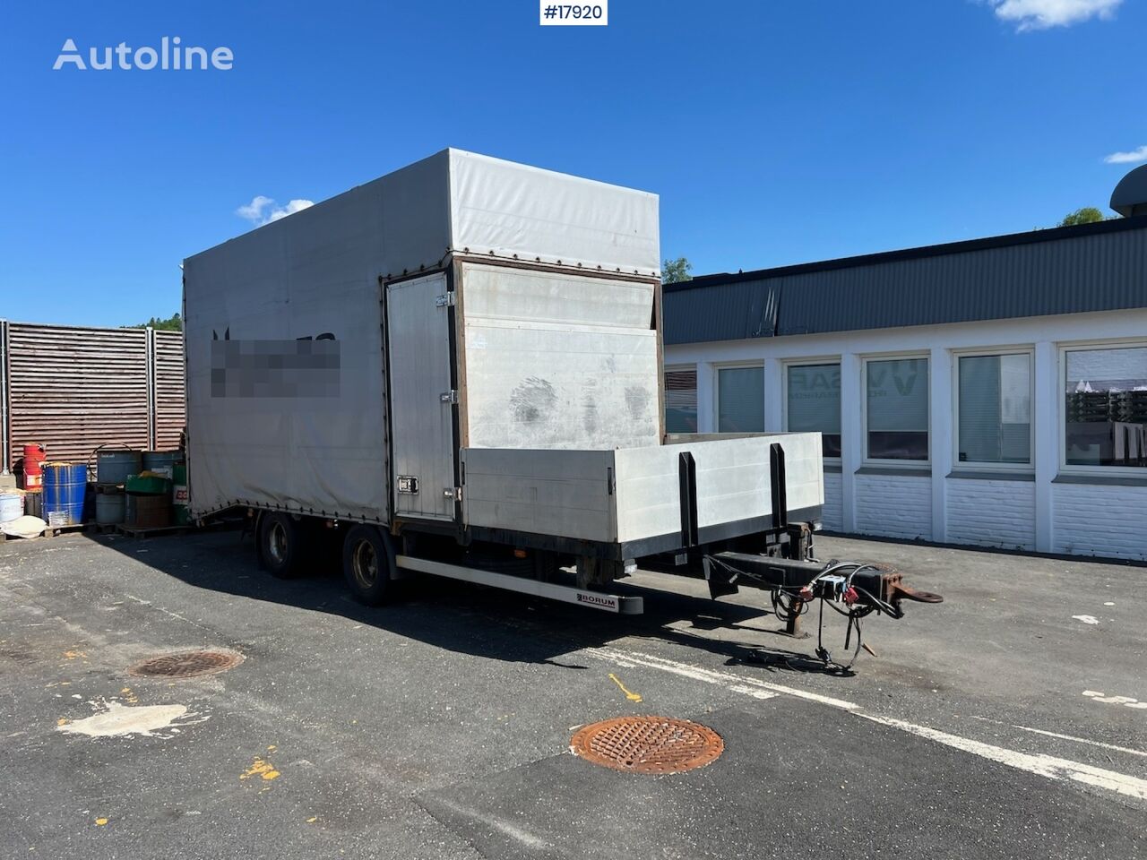 2009 Borum BM 2 axle trailer prikolica sa ceradom