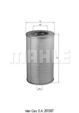 DAF MAHLE LX655 filter za vazduh za DAF 85 CF XF 250 M/XF 315 M/XF 280 M 02.98-12.00  kamiona