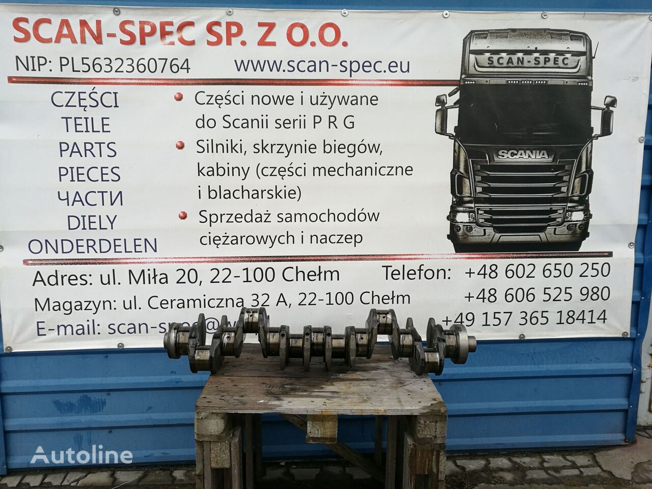 Scania XPI 2008030,2133515 kolenasto vratilo za Scania PRG tegljača