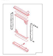 Mitsubishi FE, FB, ME411668 radijator za hlađenje motora za Mitsubishi Fuso CANTER kamiona