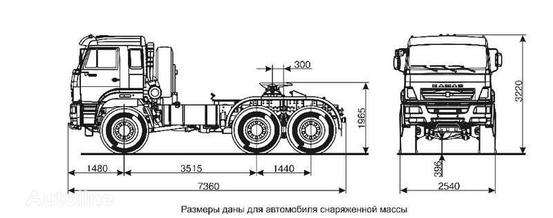 novi KamAZ 65221  tegljač