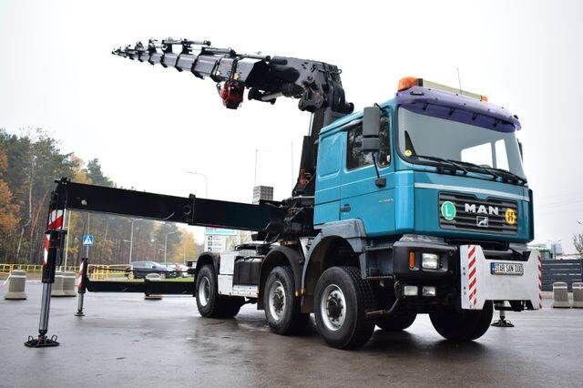 MAN 6x6 HIAB 700 E-8 CRANE WINCH KRAN tegljač